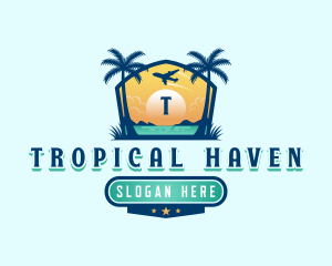 Tropical Beach Vacation logo design