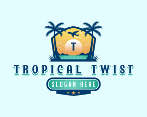 Tropical Beach Vacation logo design