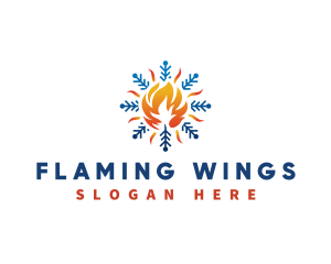 Fire Ice HVAC logo design