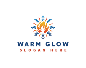 Fire Ice HVAC logo design