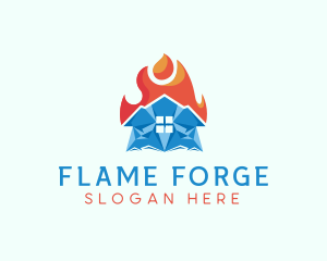 Ice Fire House logo design