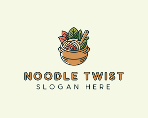 Vegetarian Noodle Soup logo design