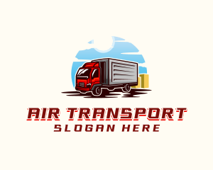 Logistics Courier Truck logo design