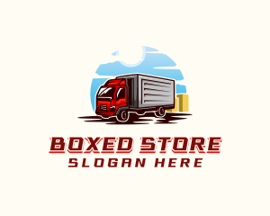 Logistics Courier Truck logo design