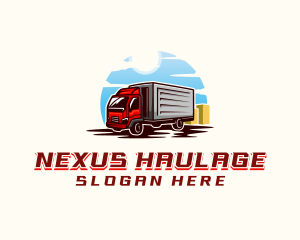 Logistics Courier Truck logo design