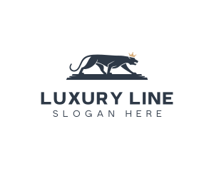 Luxury Jaguar Crown logo design