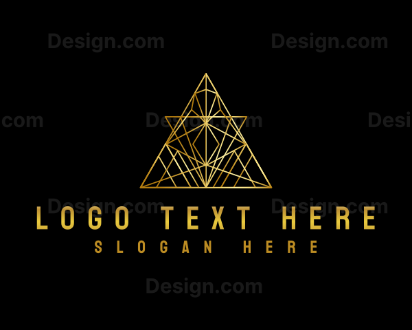 Triangle Pyramid Geometric Logo