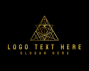 Triangle Pyramid Geometric logo