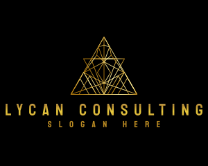 Triangle Pyramid Geometric logo design