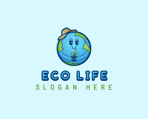 Earth Eco Plant logo design