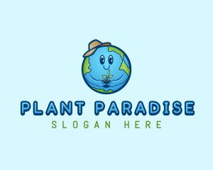 Earth Eco Plant logo design