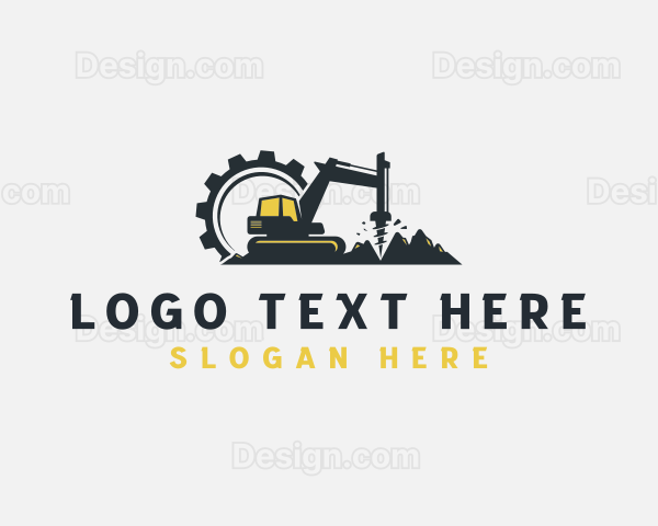 Industrial Mountain Drill Machinery Logo