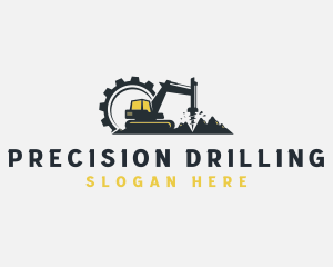 Industrial Mountain Drill Machinery   logo design