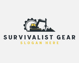 Industrial Mountain Drill Machinery   logo design