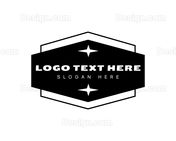 Retro Hexagon Business Star Logo