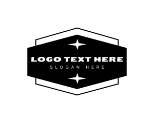 Retro Hexagon Business Star logo