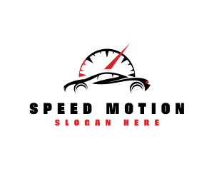 Speedometer Race Car logo design