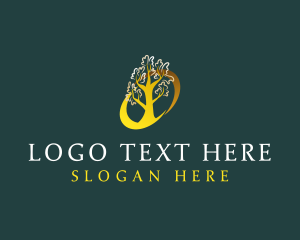 Natural Gold Tree logo