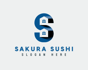 Residential Housing Letter S logo design