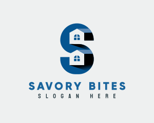 Residential Housing Letter S logo design