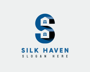 Residential Housing Letter S logo design