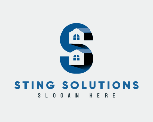 Residential Housing Letter S logo design