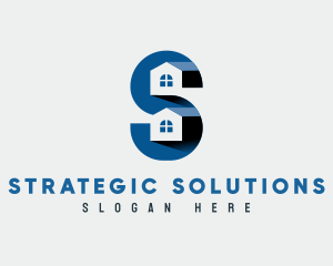 Residential Housing Letter S logo design