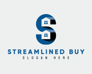 Residential Housing Letter S logo design