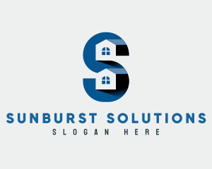 Residential Housing Letter S logo design