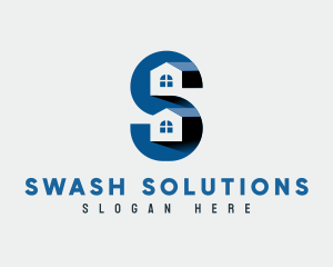 Residential Housing Letter S logo design