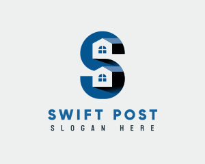 Residential Housing Letter S logo design