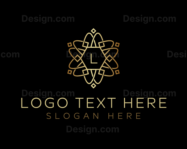 Golden Celtic Ornament Logo