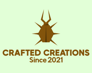 Beetle Insect Origami logo design