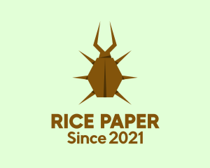 Beetle Insect Origami logo design