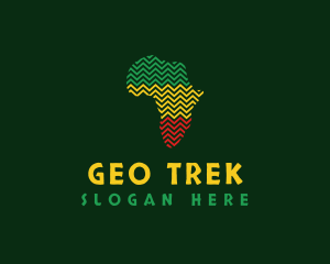 Africa Geography Map logo design