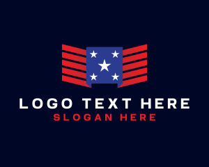 USA Flag Wings logo