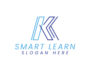 Modern Geometric Business Letter K logo