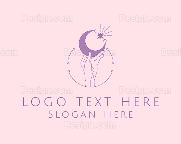 Astrology Hand Moon Logo