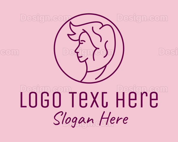 Minimalist Salon Woman Logo