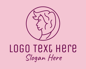 Minimalist Salon Woman logo