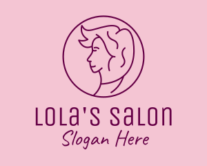 Minimalist Salon Woman logo design