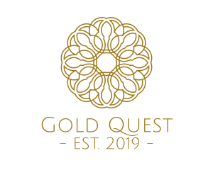 Gold Flower logo design