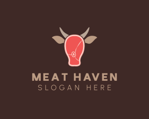 Cattle Beef Meat Steak logo design