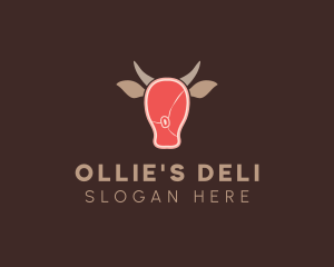 Cattle Beef Meat Steak logo design