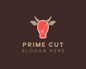 Cattle Beef Meat Steak logo design