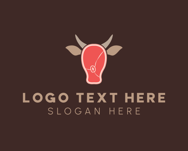 Cattle Beef Meat Steak logo