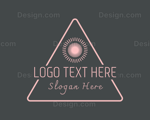 Feminine Sun Triangle Jewelry Logo