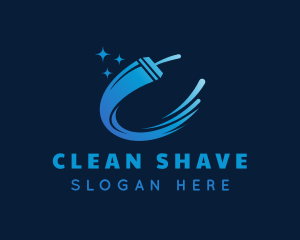 Blue Squeegee Window Cleaning logo design