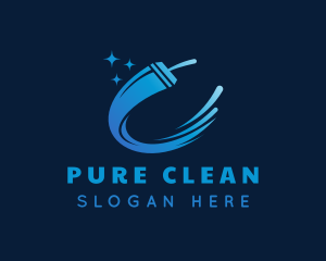 Blue Squeegee Window Cleaning logo design