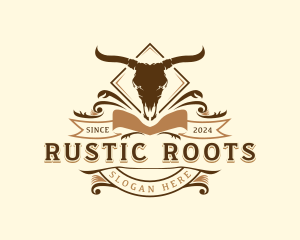 Bull Ranch Horn logo design